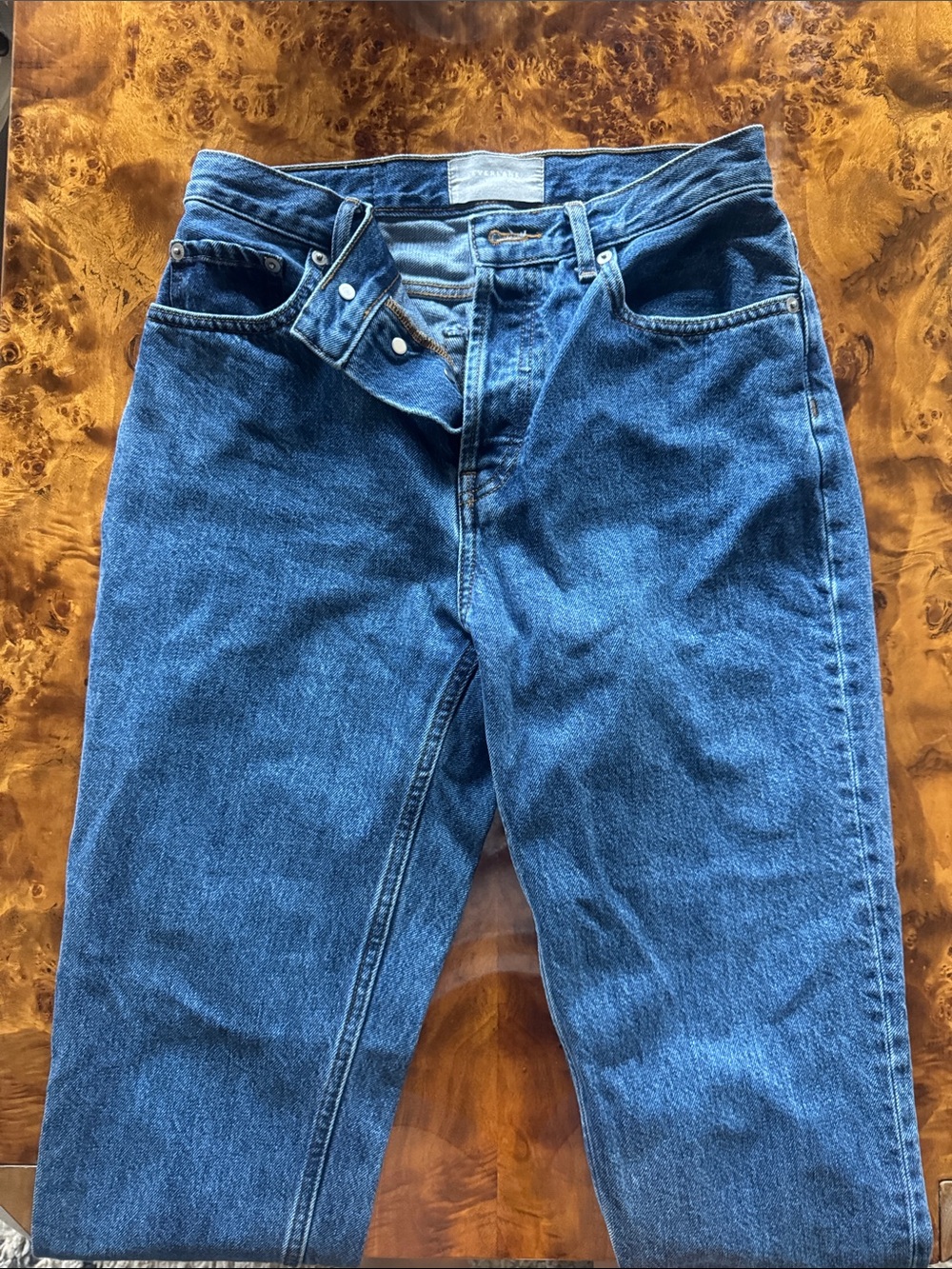 Everlane Women's Straight-Leg Dark Blue Jeans